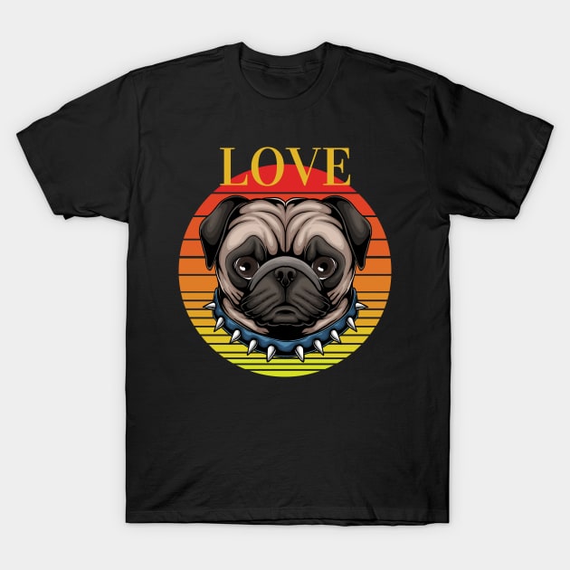 Love Pug T-Shirt by divinoro trendy boutique